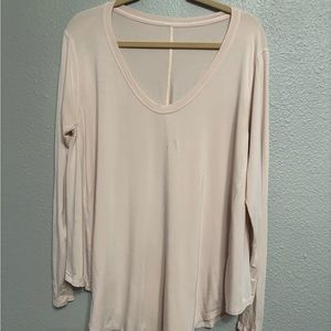 Lululemon long sleeve light pink loose shirt